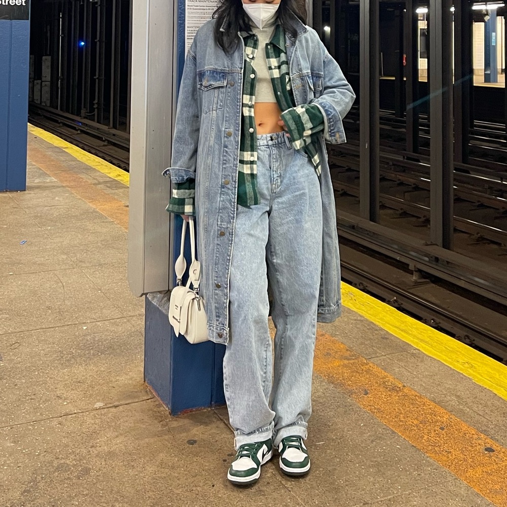 Oak + Fort Long Denim Jacket
